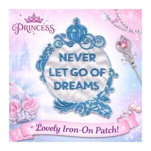SIMPLICITY DISNEY PRINCESS Iron On Patch APPLIQUE CINDERELLA Mirror  Embroidered